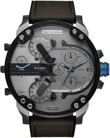  Shop Authentic Diesel Mr Daddy 2.0 Chronograph Grey Dial Black Nylon Strap Watch For Men - DZ7420 - Luxxuri