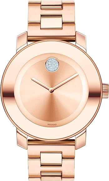  Shop Authentic Movado Bold Rose Gold Dial Rose Gold Steel Strap Watch For Women - 3600335 - Luxxuri
