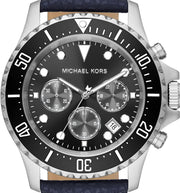  Shop Authentic Michael Kors Everest Chronograph Black Dial Blue Leather Strap Watch For Men - MK9091 - Luxxuri