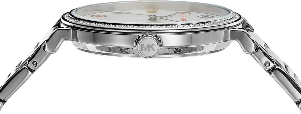  Shop Authentic Michael Kors Addyson Quartz Silver Dial Silver Steel Strap Watch for Women - MK7417 - Luxxuri