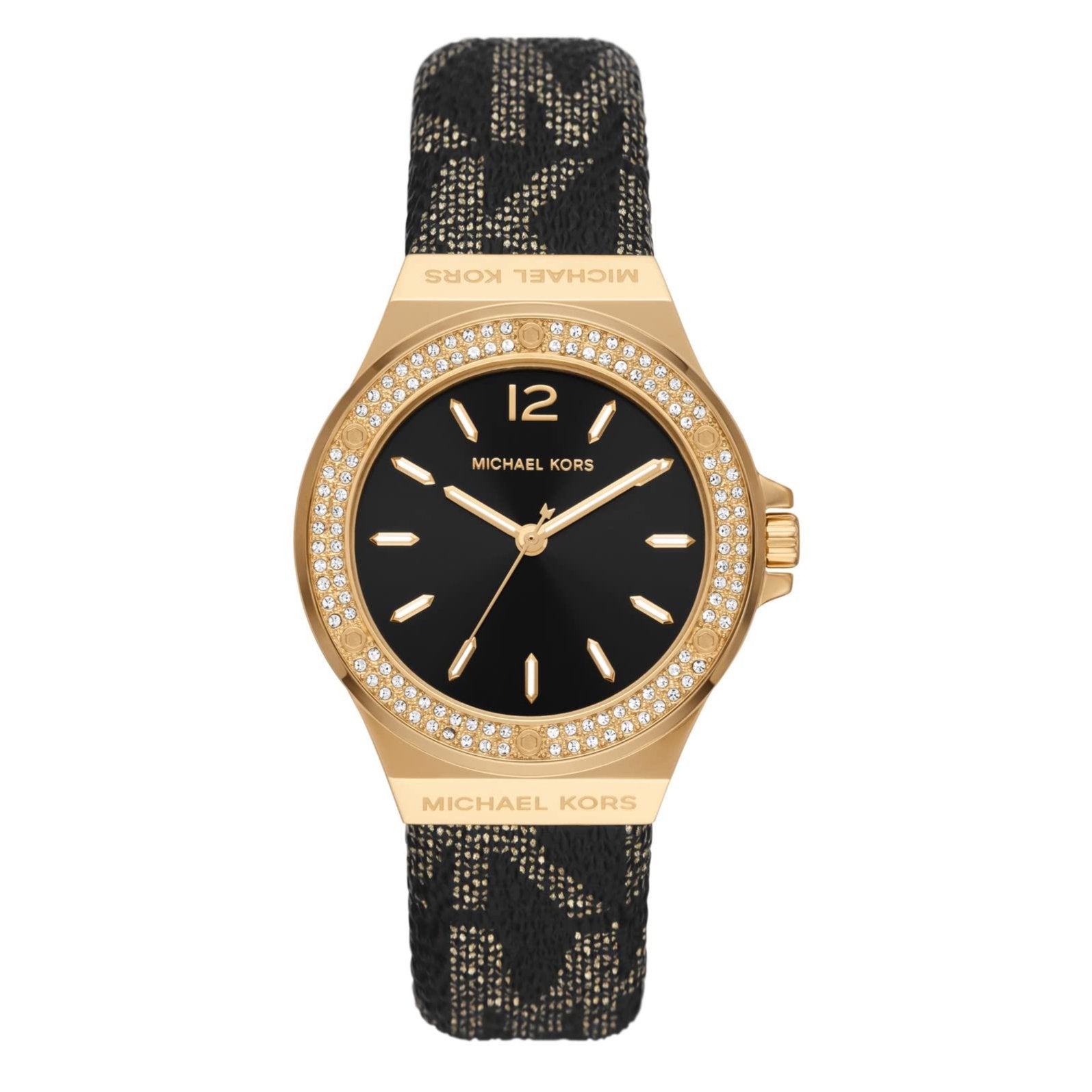  Shop Authentic Michael Kors Lennox Three Hand Black Dial Black Leather Strap Watch For Women - MK7307 - Luxxuri