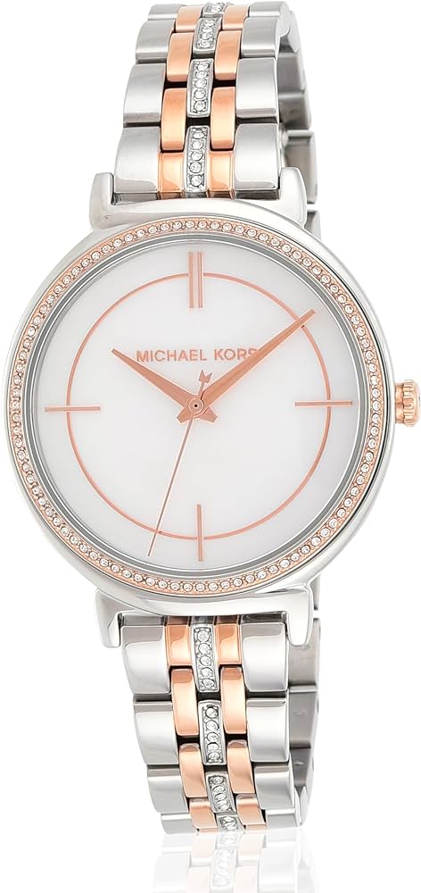  Shop Authentic Michael Kors Cinthia Mother of Pearl Dial Two Tone Steel Strap Watch For Women - MK3831 - Luxxuri