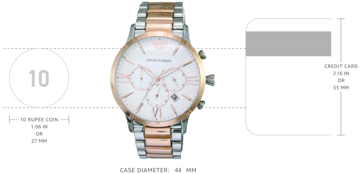  Shop Authentic Emporio Armani Giovanni Chronograph Quartz White Dial Two Tone Steel Strap Watch For Men - AR11209 - Luxxuri