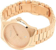  Shop Authentic Gucci G Timeless Quartz Gold Dial Gold Steel Strap Watch For Women - YA126482 - Luxxuri