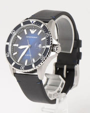 Shop Authentic Emporio Armani Diver Three-Hand Quartz Blue Dial Blue Leather Strap Watch For Men - AR11516 - Luxxuri