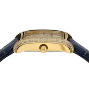 Shop Authentic Michael Kors Emery Quartz Diamond Silver Dial Blue Leather Strap Watch For Women - MK2982 - Luxxuri
