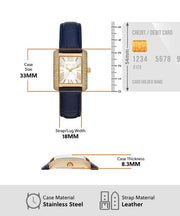  Shop Authentic Michael Kors Emery Quartz Diamond Silver Dial Blue Leather Strap Watch For Women - MK2982 - Luxxuri