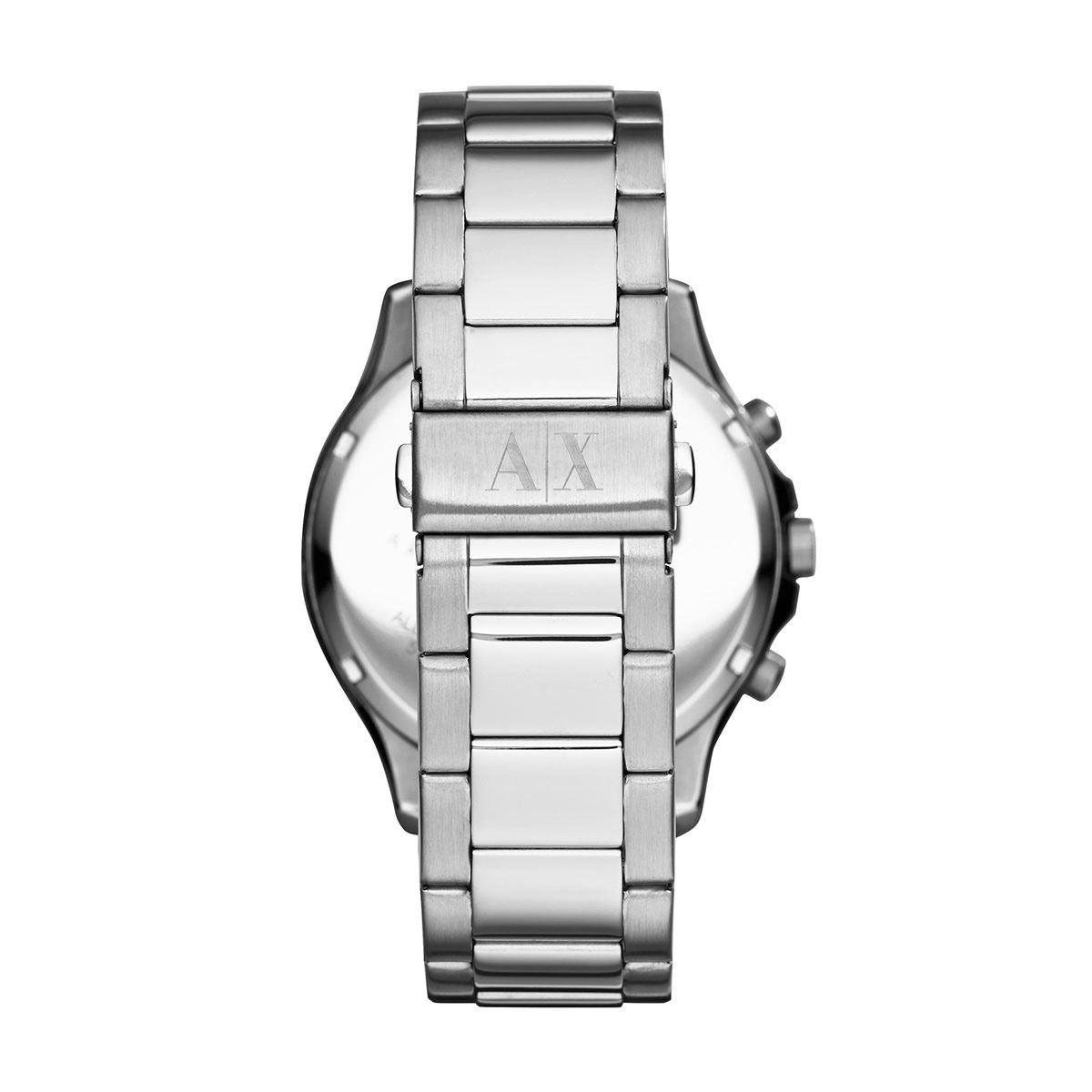  Shop Authentic Armani Exchange Hampton Chronograph Black Dial Silver Steel Strap Watch For Men - AX2152 - Luxxuri