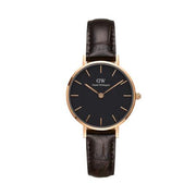  Shop Authentic Daniel Wellington Classic Petite York Black Dial Brown Leather Strap Watch For Women - DW00100226 - Luxxuri