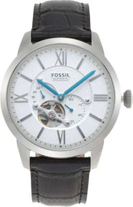  Shop Authentic Fossil Townsman Automatic Chronograph White Dial Blue Leather Strap Watch for Men - ME3167 - Luxxuri