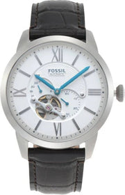  Shop Authentic Fossil Townsman Automatic Chronograph White Dial Blue Leather Strap Watch for Men - ME3167 - Luxxuri