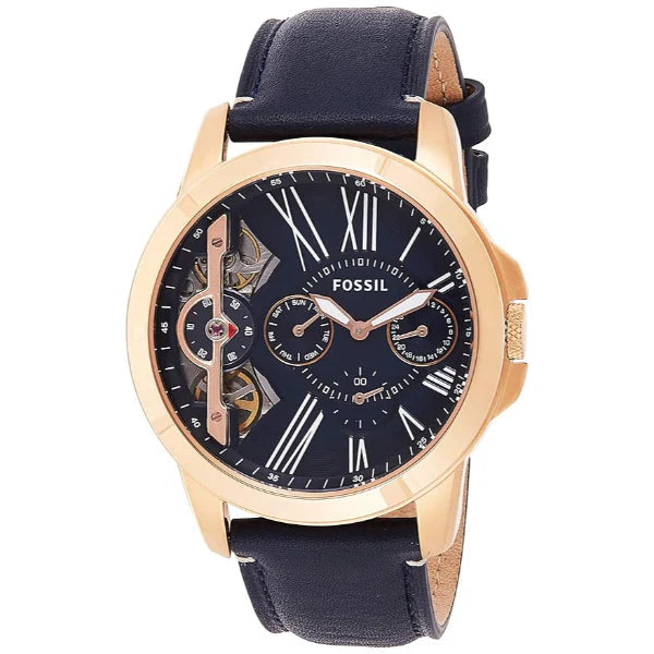  Shop Authentic Fossil Grant Twist Multifunction Blue Dial Blue Leather Strap Watch for Men - ME1162 - Luxxuri