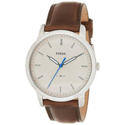  Shop Authentic Fossil Minimalist Off White Dial Brown Leather Strap Watch for Men - FS5306 - Luxxuri