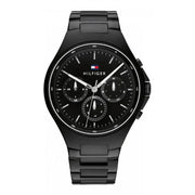 Shop Authentic Tommy Hilfiger Justin Chronograph Black Dial Black Steel Strap Watch For Men - 1792055 - Luxxuri