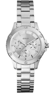  Shop Authentic Guess Mist Quartz Silver Dial Silver Steel Strap Watch For Women - W0443L1 - Luxxuri