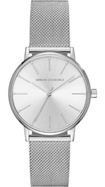  Shop Authentic Armani Exchange Lola Analog Silver Dial Silver Mesh Strap Watch For Women - AX5535 - Luxxuri
