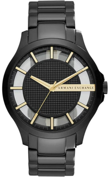  Shop Authentic Armani Exchange Hampton Chronograph Black Dial Black Steel Strap Watch For Men - AX2192 - Luxxuri