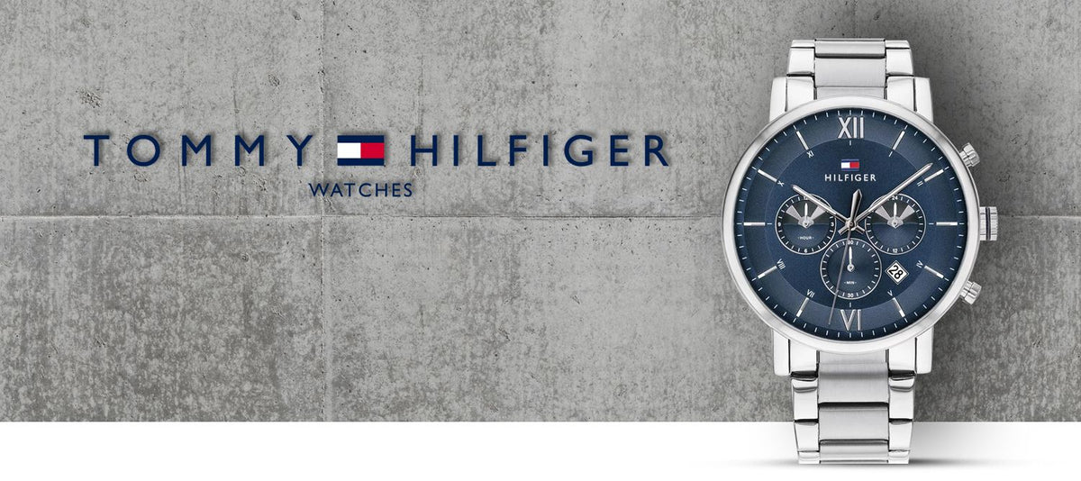  Shop Authentic Tommy Hilfiger Evan Chronograph Blue Dial Silver Steel Strap Watch For Men - 1710409 - Luxxuri