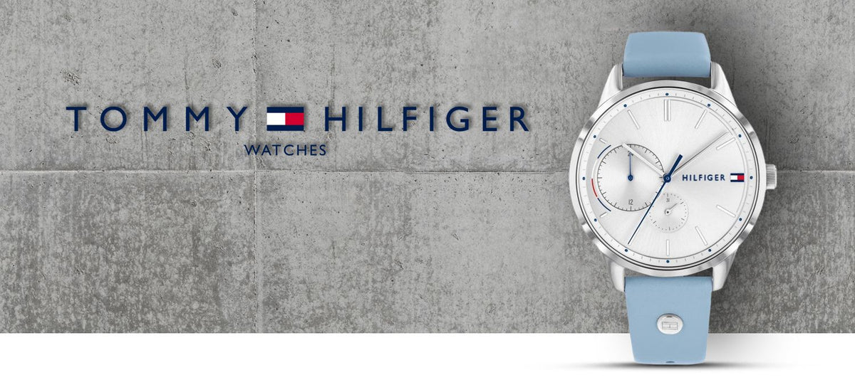  Shop Authentic Tommy Hilfiger Brooke Silver Dial Blue Leather Strap Watch for Women - 1782023 - Luxxuri