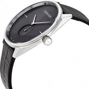  Shop Authentic Calvin Klein Accent Black Dial Black Leather Strap Watch for Men - K2Y211C3 - Luxxuri