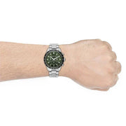  Shop Authentic Michael Kors Layton Chronograph Green Dial Silver Steel Strap Watch For Men - MK8912 - Luxxuri