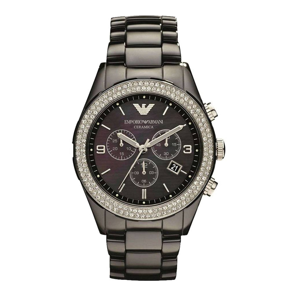  Shop Authentic Emporio Armani Ceramica Black Dial Black Ceramic Strap Watch For Men - AR1455 - Luxxuri