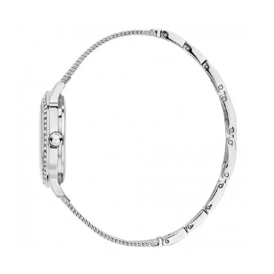  Shop Authentic Guess Chelsea Quartz Silver Dial Silver Mesh Strap Watch For Women - W0647L6 - Luxxuri