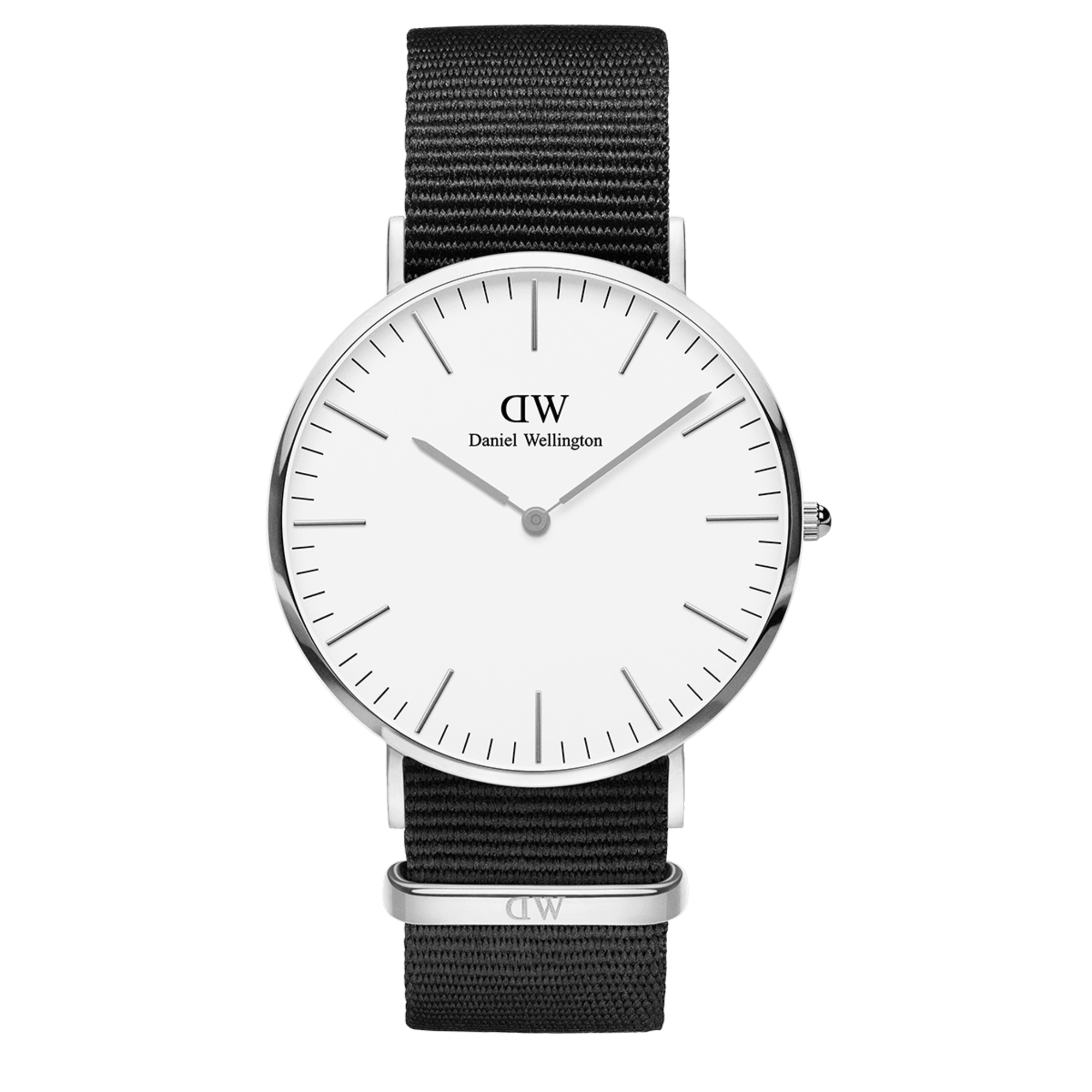  Shop Authentic Daniel Wellington Classic Cornwall White Dial Black Nylon Strap Watch For Men - DW00100260 - Luxxuri