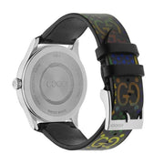  Shop Authentic Gucci G Timeless Quartz Black Dial Black Leather Strap Watch For Women - YA1264146 - Luxxuri