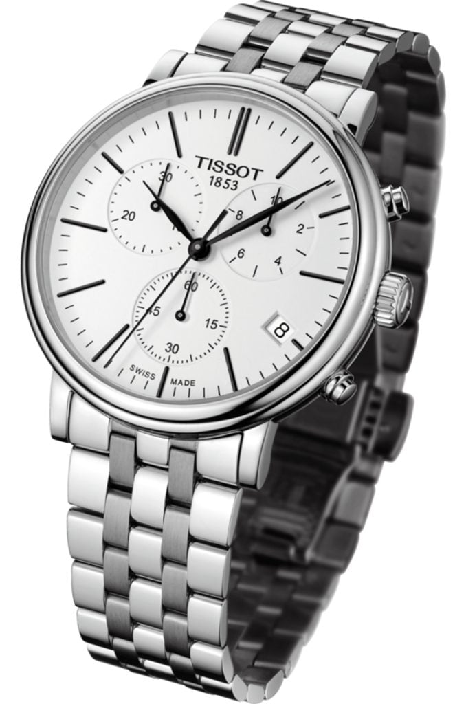  Shop Authentic Tissot Carson Premium White Dial Silver Steel Strap Watch For Men - T122.417.11.011.00 - Luxxuri