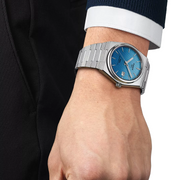  Shop Authentic Tissot PRX Powermatic 80 Gradient Blue Dial Silver Steel Strap Watch for Men - T137.407.11.351.01 - Luxxuri