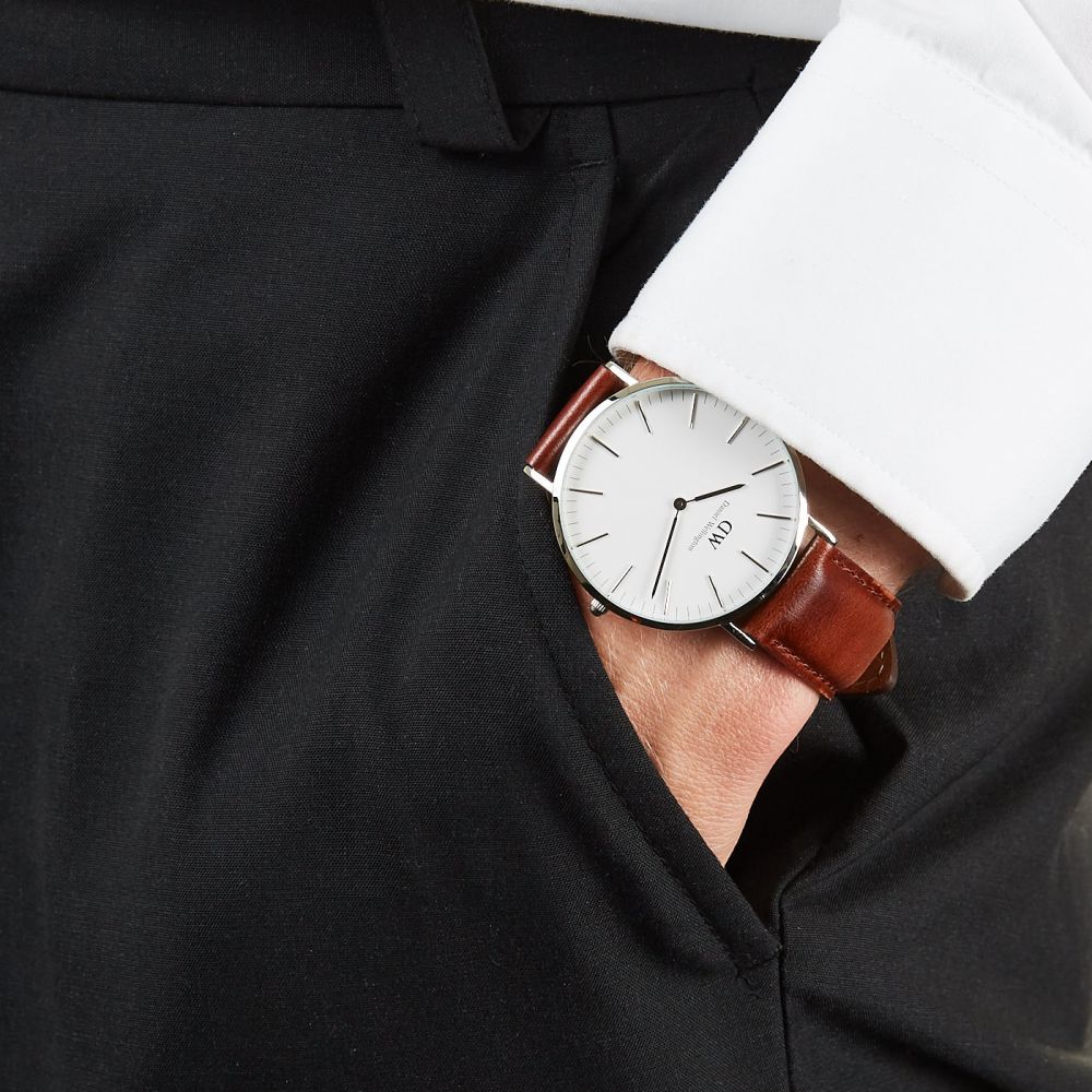  Shop Authentic Daniel Wellington Classic St Mawes White Dial Brown Leather Strap Watch For Men - DW00100021 - Luxxuri