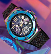  Shop Authentic Guess Multifunction Analog Purple Dial Black Rubber Strap Watch For Women - GW0620L4 - Luxxuri