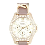  Shop Authentic Fossil Riley White Dial Beige Leather Strap Watch for Women - ES3465 - Luxxuri