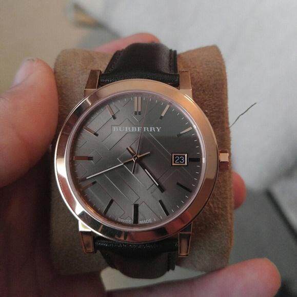  Shop Authentic Burberry The City Brown Dial Brown Leather Strap Watch for Men - BU9013 - Luxxuri