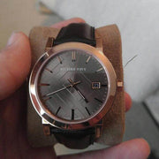  Shop Authentic Burberry The City Brown Dial Brown Leather Strap Watch for Men - BU9013 - Luxxuri