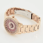  Shop Authentic Michael Kors Layton Three Hand Red Dial Rose Gold Steel Strap Watch For Women - MK6893 - Luxxuri