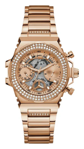  Shop Authentic Guess Fusion Chronograph Rose Gold Dial Rose Gold Steel Strap Watch for Women - GW0552L3 - Luxxuri