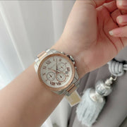  Shop Authentic Michael Kors Brecken Chronograph White Dial Two Tone Steel Strap Watch For Women - MK6368 - Luxxuri