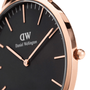  Shop Authentic Daniel Wellington Classic York Black Dial Brown Leather Strap Watch For Men - DW00100128 - Luxxuri
