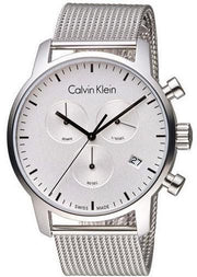  Shop Authentic Calvin Klein City Chronograph White Dial Silver Mesh Bracelet Watch for Men - K2G27126 - Luxxuri