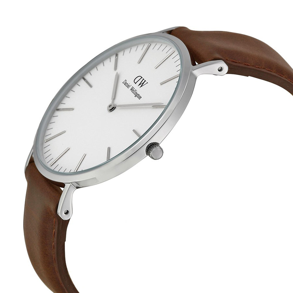  Shop Authentic Daniel Wellington Classic Bristol Quartz White Dial Brown Leather Strap Watch For Men - DW00100023 - Luxxuri