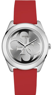  Shop Authentic Guess G-Twist Silver Dial Red Rubber Strap Watch for Women - W0911L9 - Luxxuri