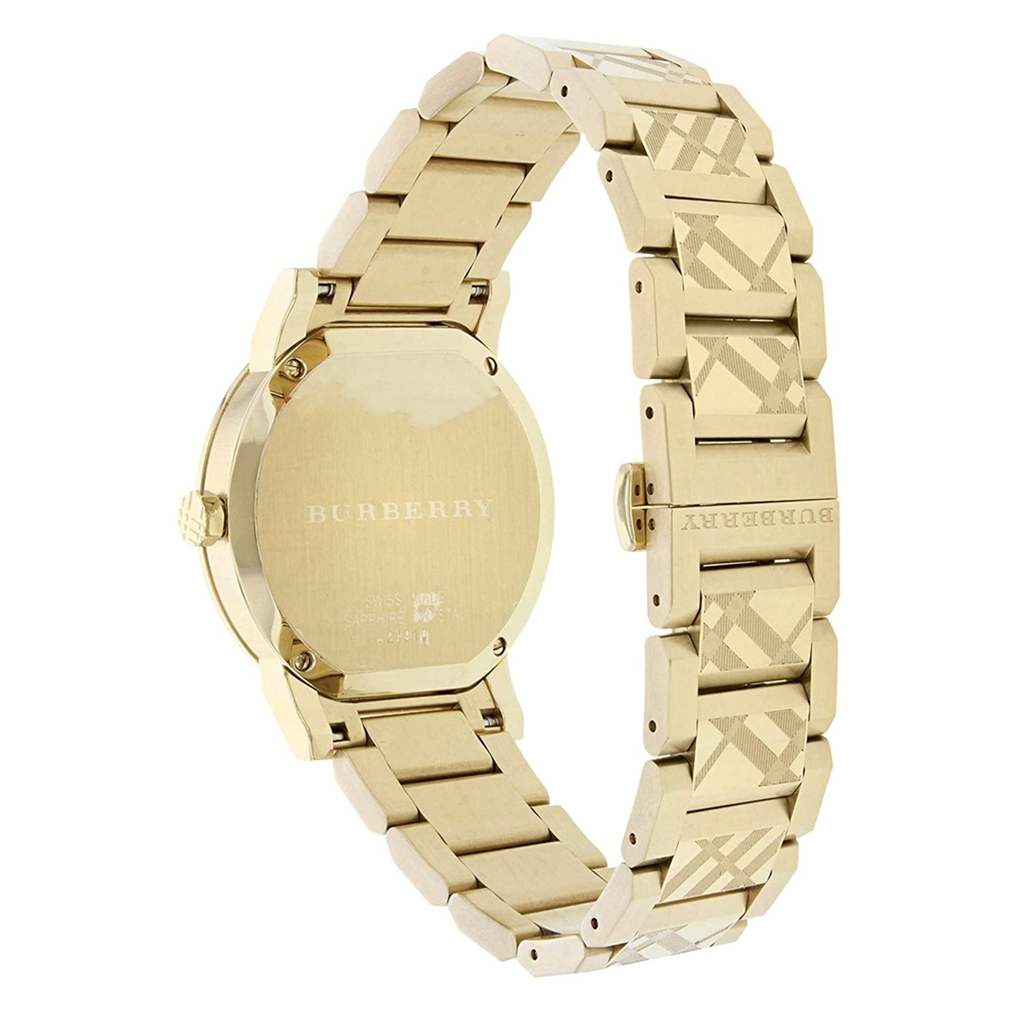  Shop Authentic Burberry The City Gold Dial Gold Steel Strap Watch for Men - BU9038 - Luxxuri