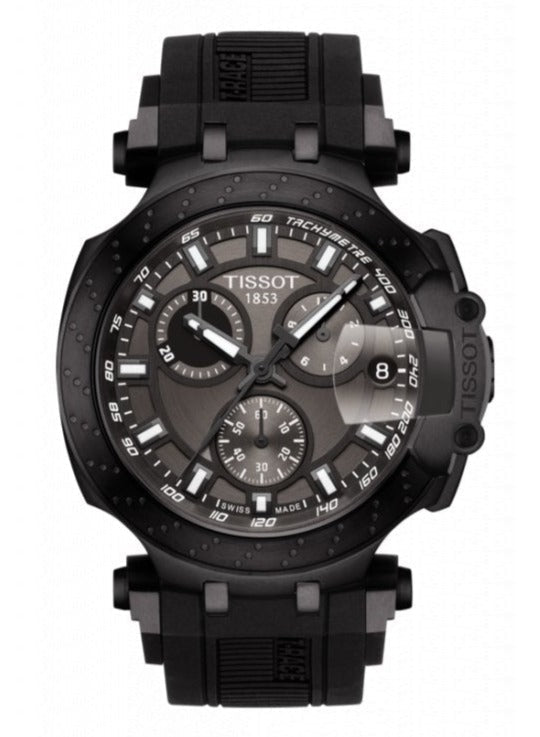 Shop Authentic Tissot T Race Chronograph Anthracite Black Dial Black Silicone Strap Watch For Men - T115.417.37.061.03 - Luxxuri