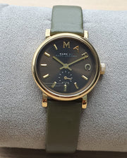  Shop Authentic Marc Jacobs Baker Olive Green Dial Olive Green Leather Strap Watch for Women - MBM1328 - Luxxuri