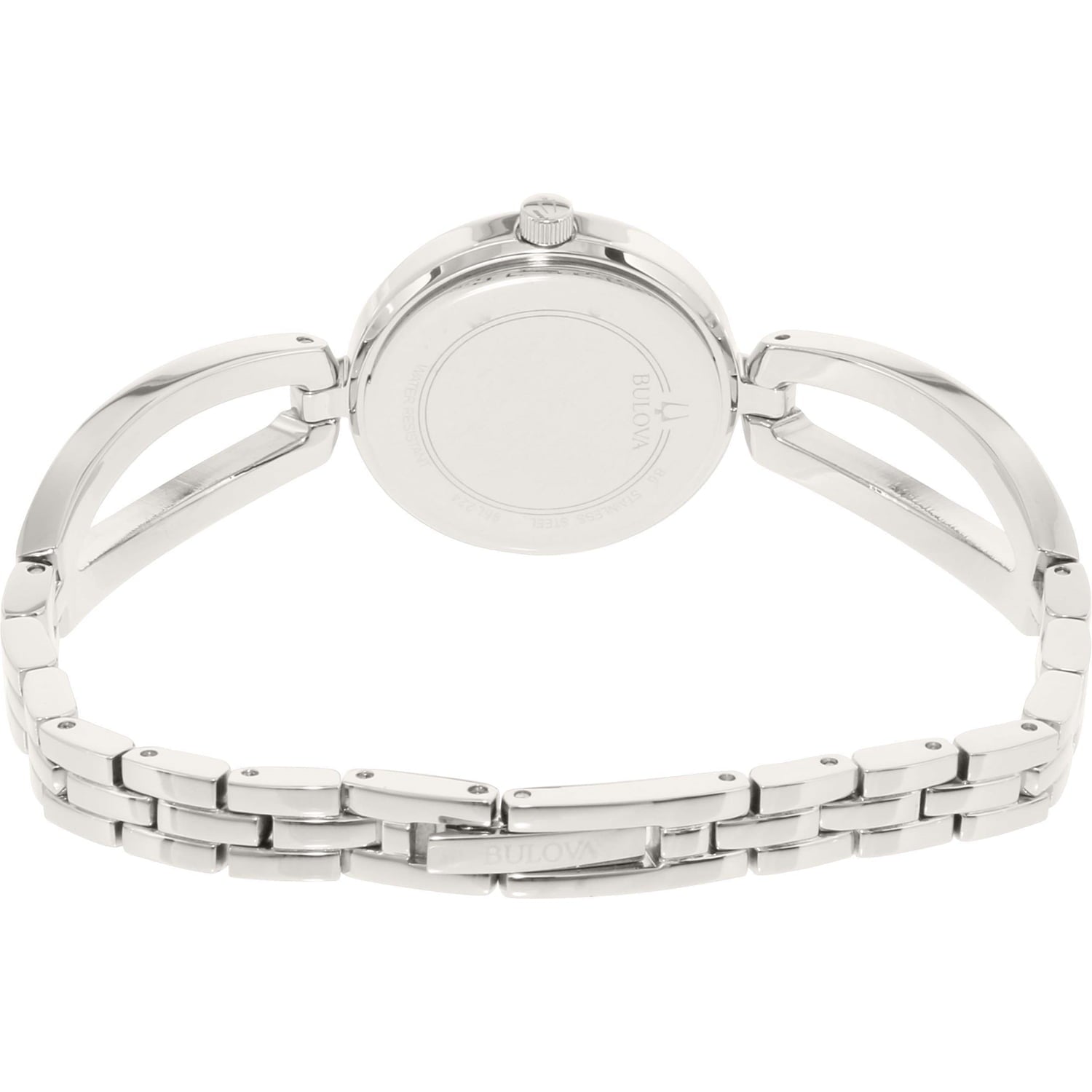  Shop Authentic Bulova Crystal Black Mother of Pearl Dial Silver Steel Strap Watch for Women - 96L224 - Luxxuri