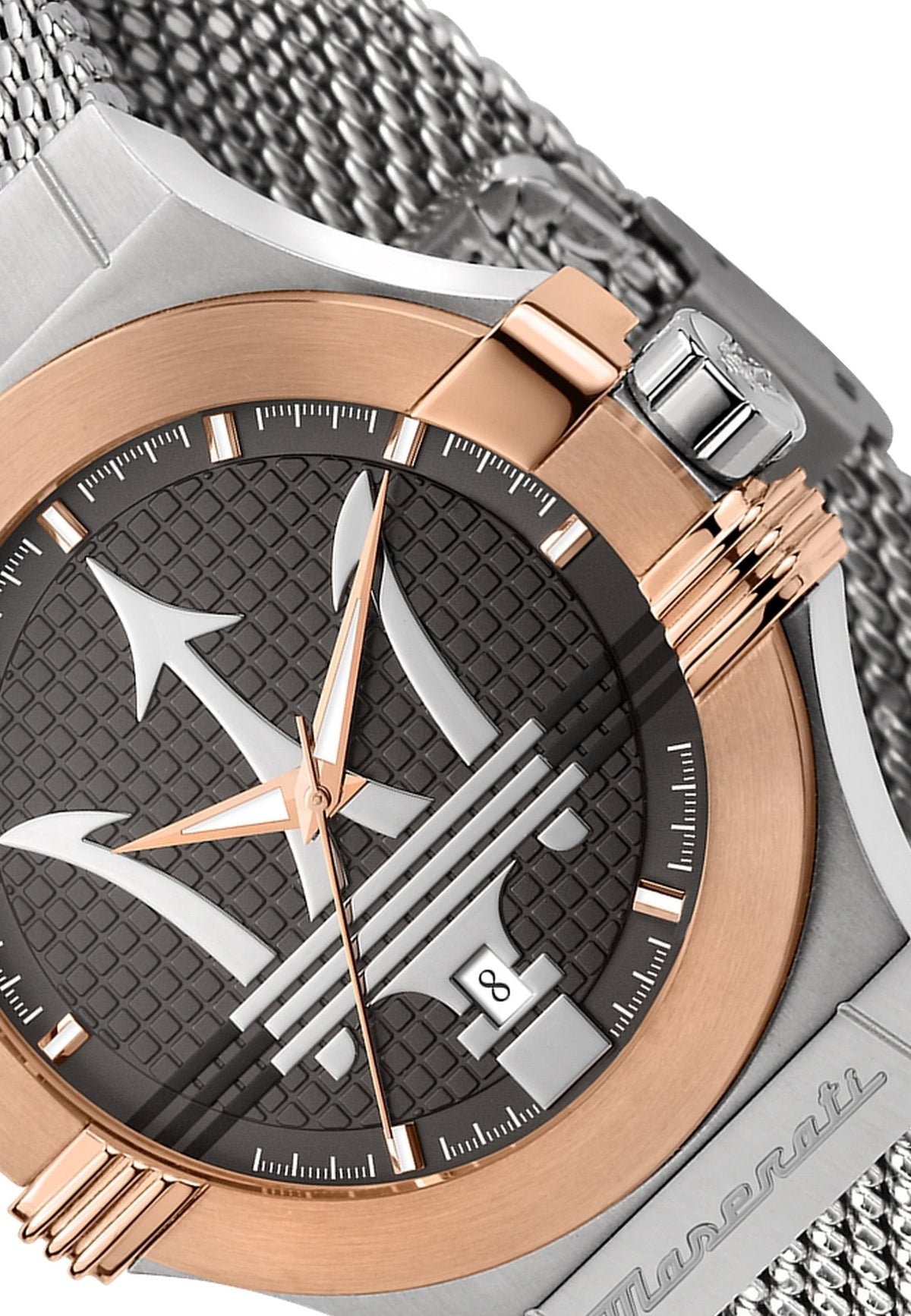  Shop Authentic Maserati Potenza Quartz Grey Dial Silver Mesh Bracelet Watch For Men - R8853108007 - Luxxuri