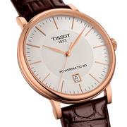  Shop Authentic Tissot T Classic Carson Premium White Dial Brown Leather Strap Watch for Women - T122.207.36.031.00 - Luxxuri