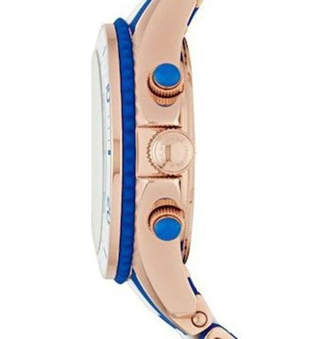  Shop Authentic Marc Jacobs Rock Chronograph White Dial Two Tone Silicone Strap Watch for Women - MBM2594 - Luxxuri